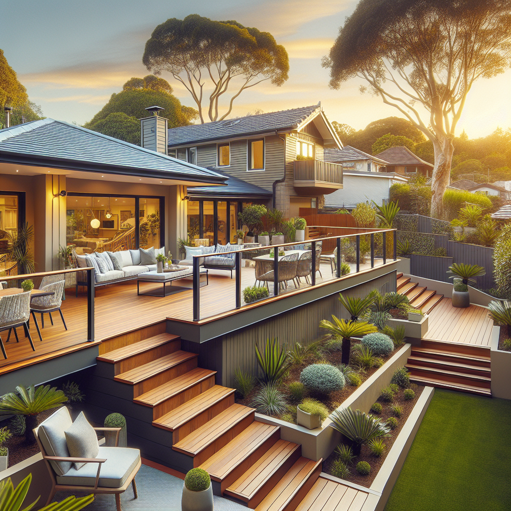 Completed deck construction project showcasing quality craftsmanship